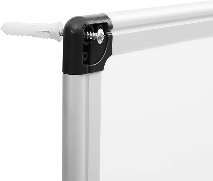 Magnetic Dry Erase Whiteboard, 24"W x 18"H, Aluminium Frame, Silver/White