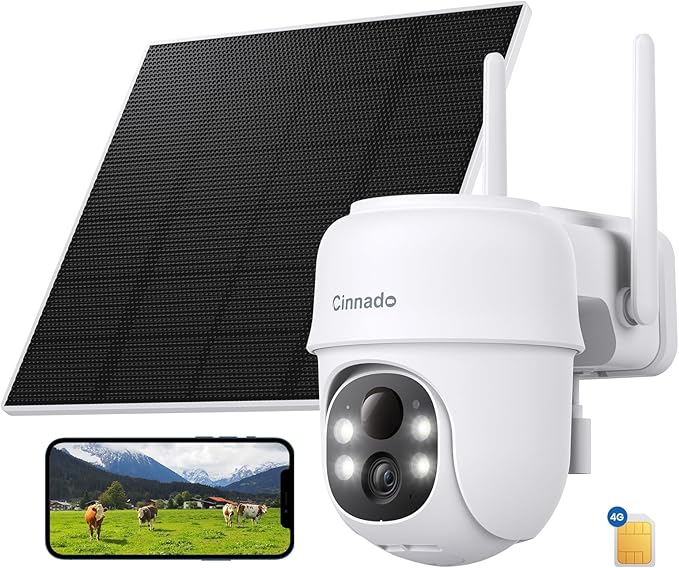 Cameras for Home Security-2.4G WiFi Outdoor Camera Wireless Solar/Battery Powered, 360° Viewing, Human Detection, Color Night Vision, Cloud/SD Storage B6 (B6-Black-1pack-2.4G