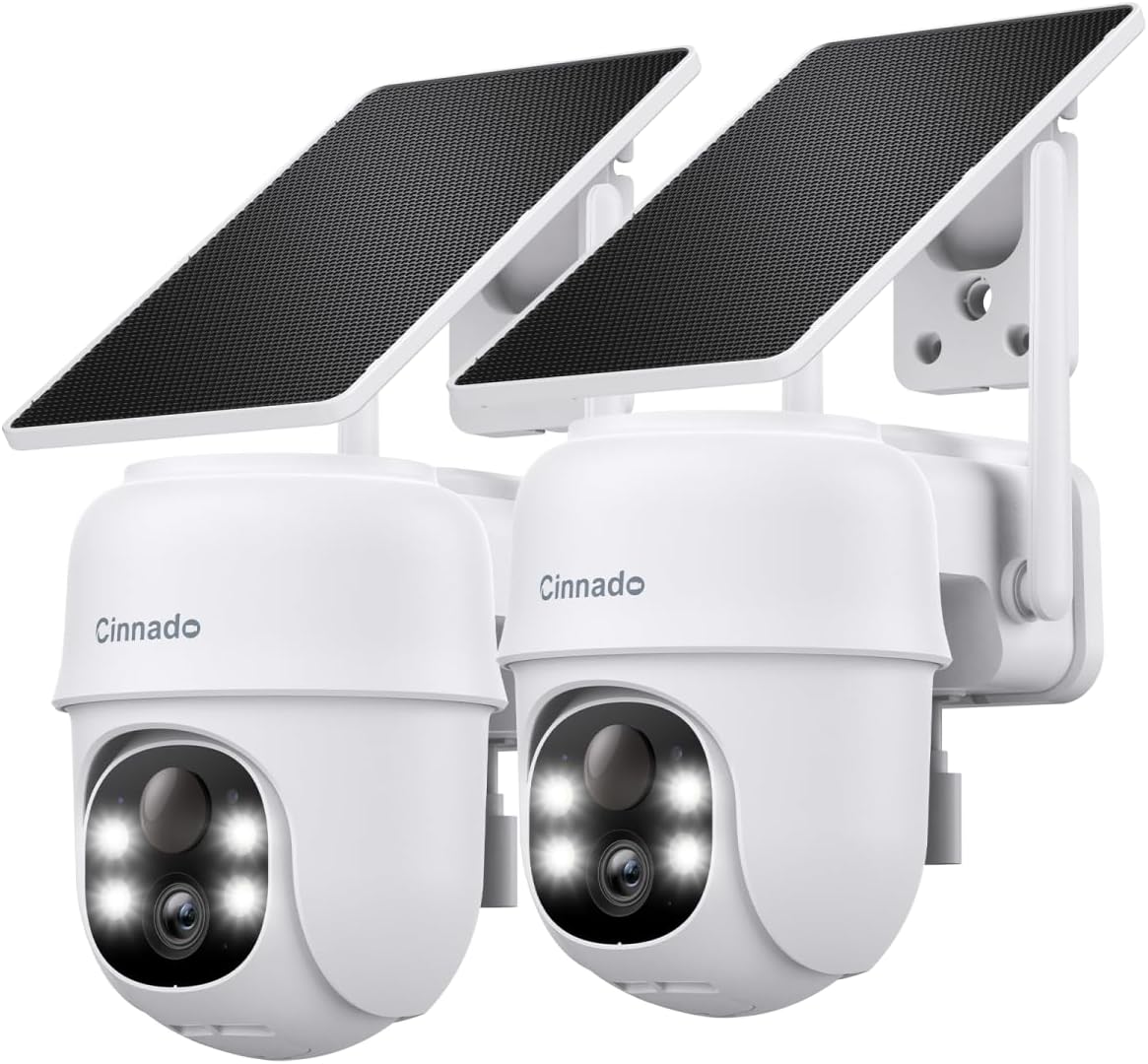 Cameras for Home Security-2.4G WiFi Outdoor Camera Wireless Solar/Battery Powered, 360° Viewing, Human Detection, Color Night Vision, Cloud/SD Storage B6 (B6-Black-1pack-2.4G