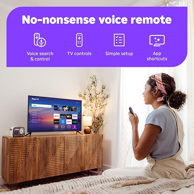 Roku Smart TV 2025 – 32-Inch Select Series, 720p HD TV – RokuTV with Voice Remote – Flat Screen LED Television with Wi-Fi for Streaming Live Local News, Sports, Family Entertainment