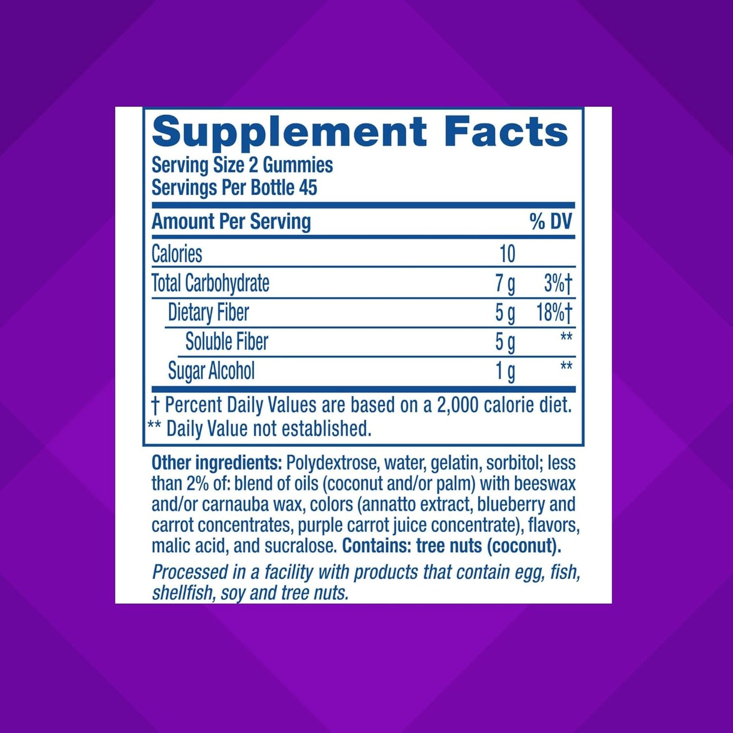 Vitafusion Fiber Well Gummies, Sugar Free Fiber Supplement, Gummies for Adults, Strawberry & Blackberry Flavors, 90 Count