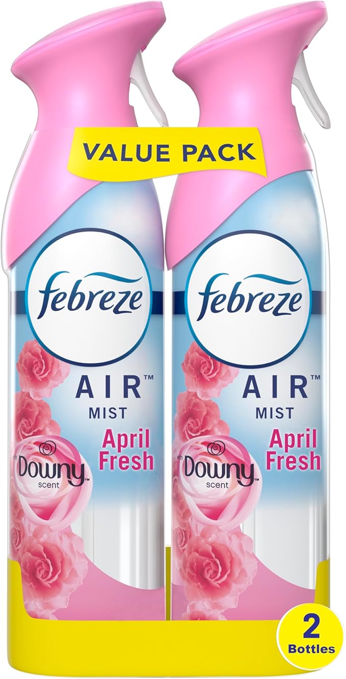 Febreze Air Mist Air Freshener Spray, Odor-Fighting Room Spray, Air Fresheners for Home and Bathroom and Kitchen, Aerosol Can, Gain Island Fresh Scent, 8.8oz, 2 Count