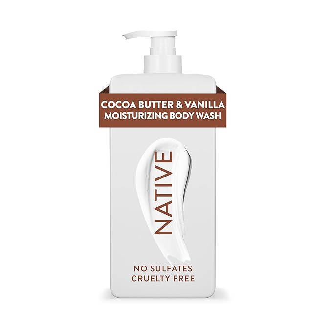 Native Moisturizing Body Wash Contains Naturally Derived Ingredients | For Women & Men, Sulfate, Paraben, & Dye Free Leaving Skin Soft and Hydrated | Shea Butter & Almond 18 oz