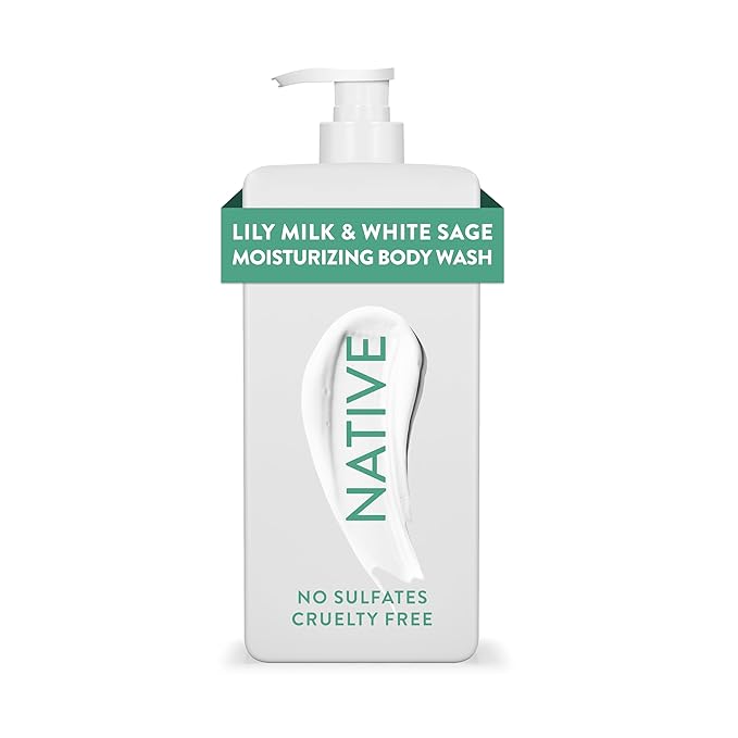 Native Moisturizing Body Wash Contains Naturally Derived Ingredients | For Women & Men, Sulfate, Paraben, & Dye Free Leaving Skin Soft and Hydrated | Shea Butter & Almond 18 oz