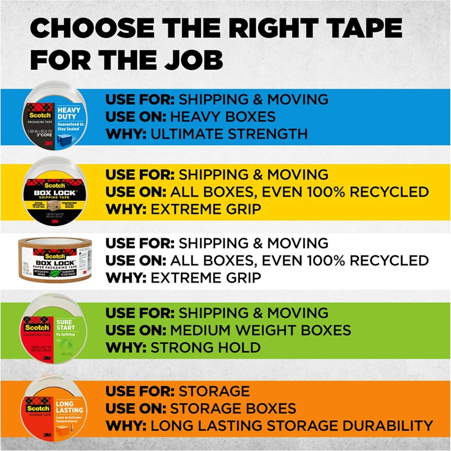 Scotch Heavy Duty Shipping Packaging Tape, 1.88" x 27.7 yd, Great for Packing, Shipping & Moving, Clear, 1 Dispensered Roll (142L)