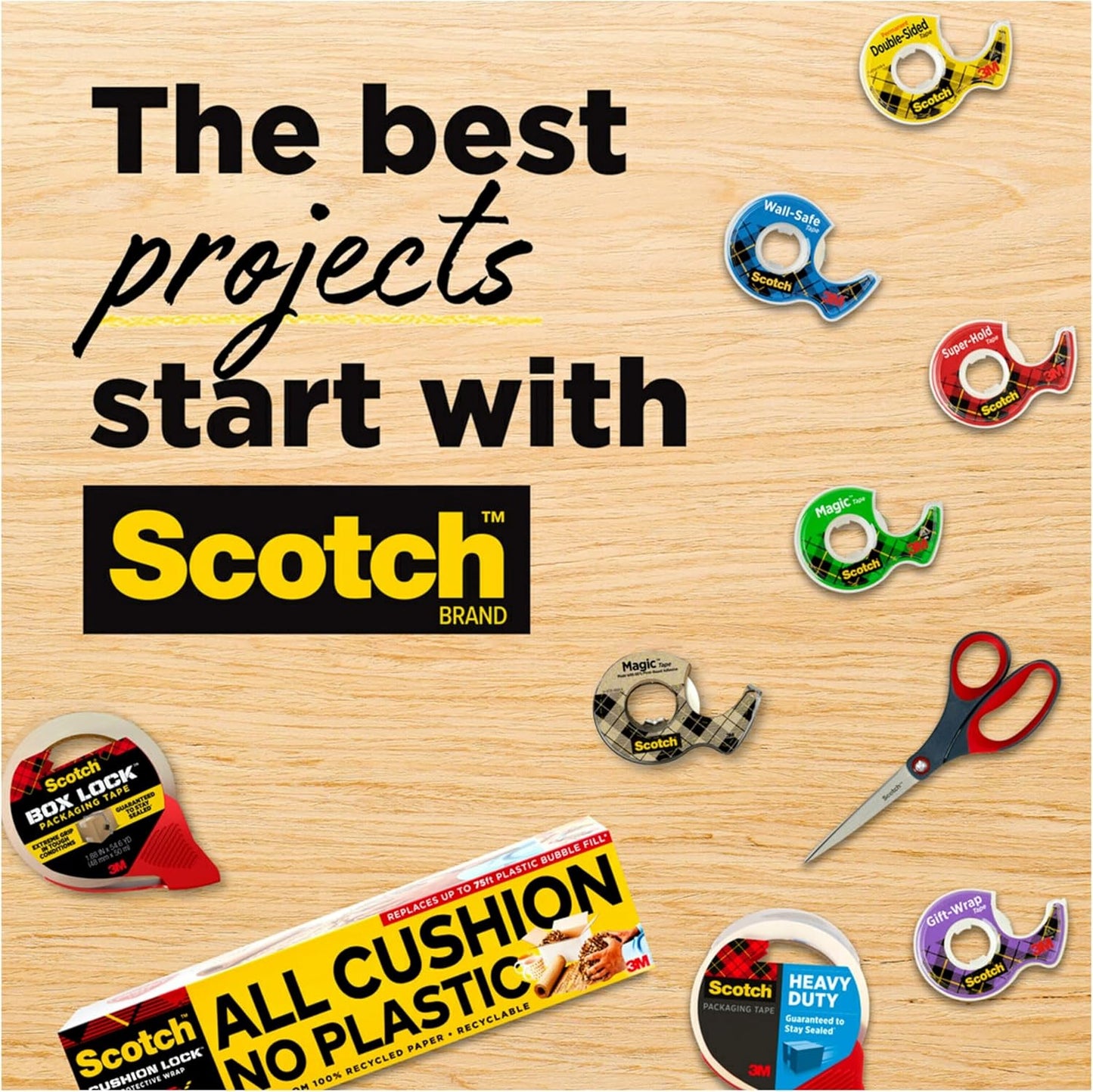 Scotch Magic Tape, 3 Dispensered Rolls, Numerous Applications, Invisible, Clear Tape Engineered for Repairing, 3/4 x 300 Inches