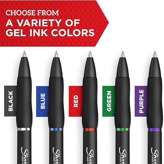Sharpie S-Gel Gel Pens Drawing Pens Gel Ink For Journaling Writing Coloring Medium Point (0.7Mm) Black Ink Pen 36 Count