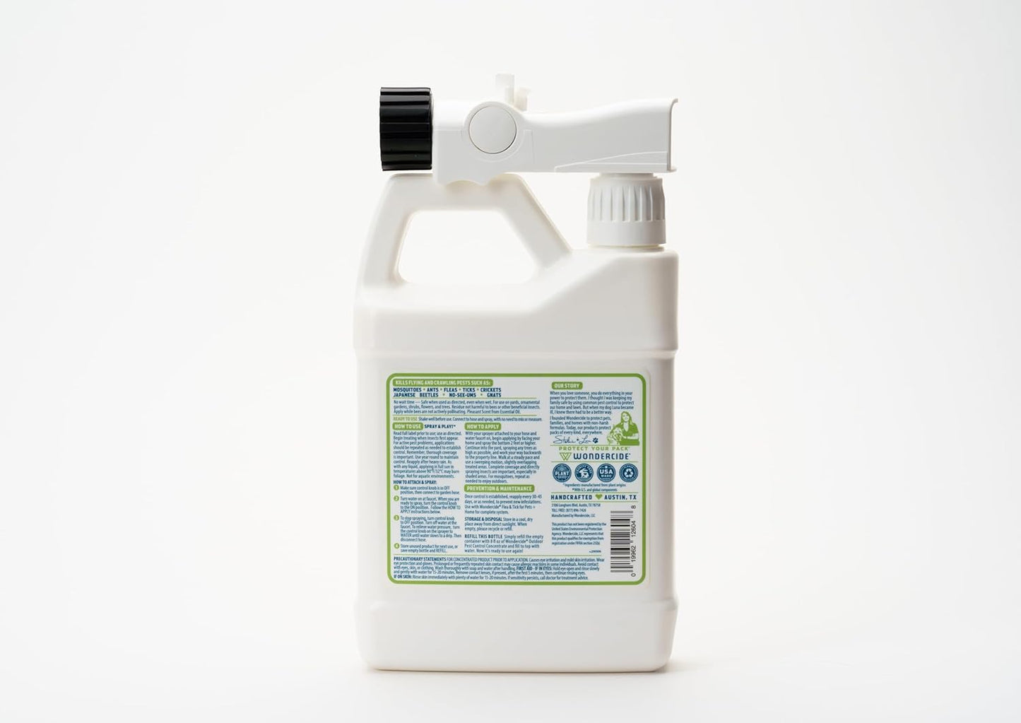 Outdoor Pest Control Spray with Natural Essential Oils - Mosquito, Ant, Insect Repellent, Treatment, Killer - Safe Around Pets Kids 32 oz
