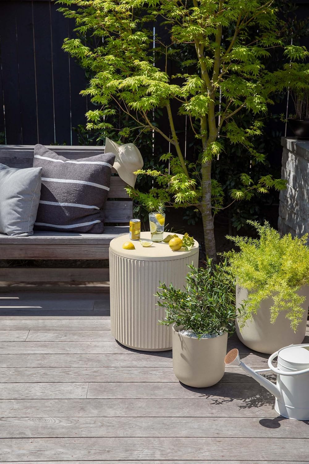 Chill Side Table - 2 in 1 - Designed for use as Outdoor Side Table, Patio Decor and Ice Chest