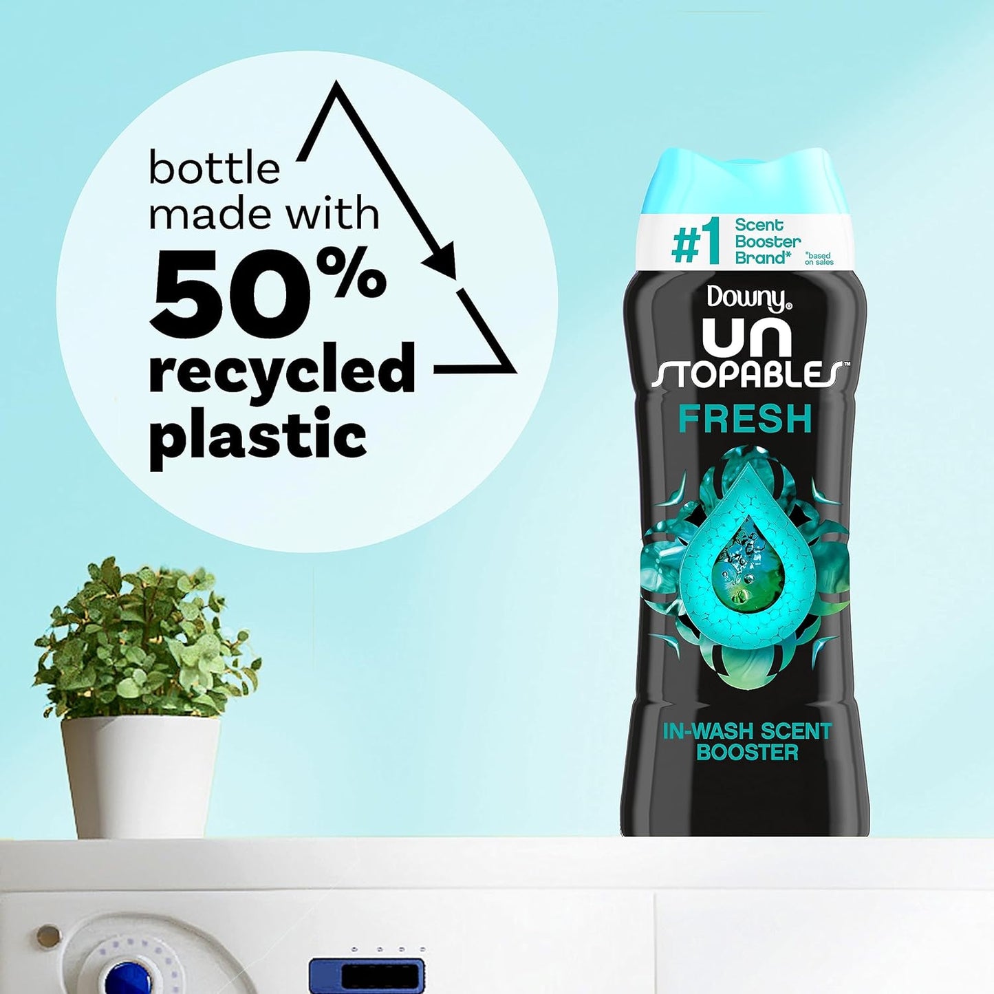 Downy Unstopables In Wash Scent Booster Beads, Fresh Scent, 24 oz, Laundry Beads for Odor Protection