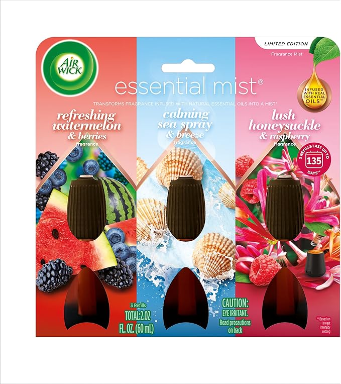 AIR WICK Essential Mist - Triple Refill Hawaii Exotic Papaya & Hibiscus Flower (3X.67) oz.