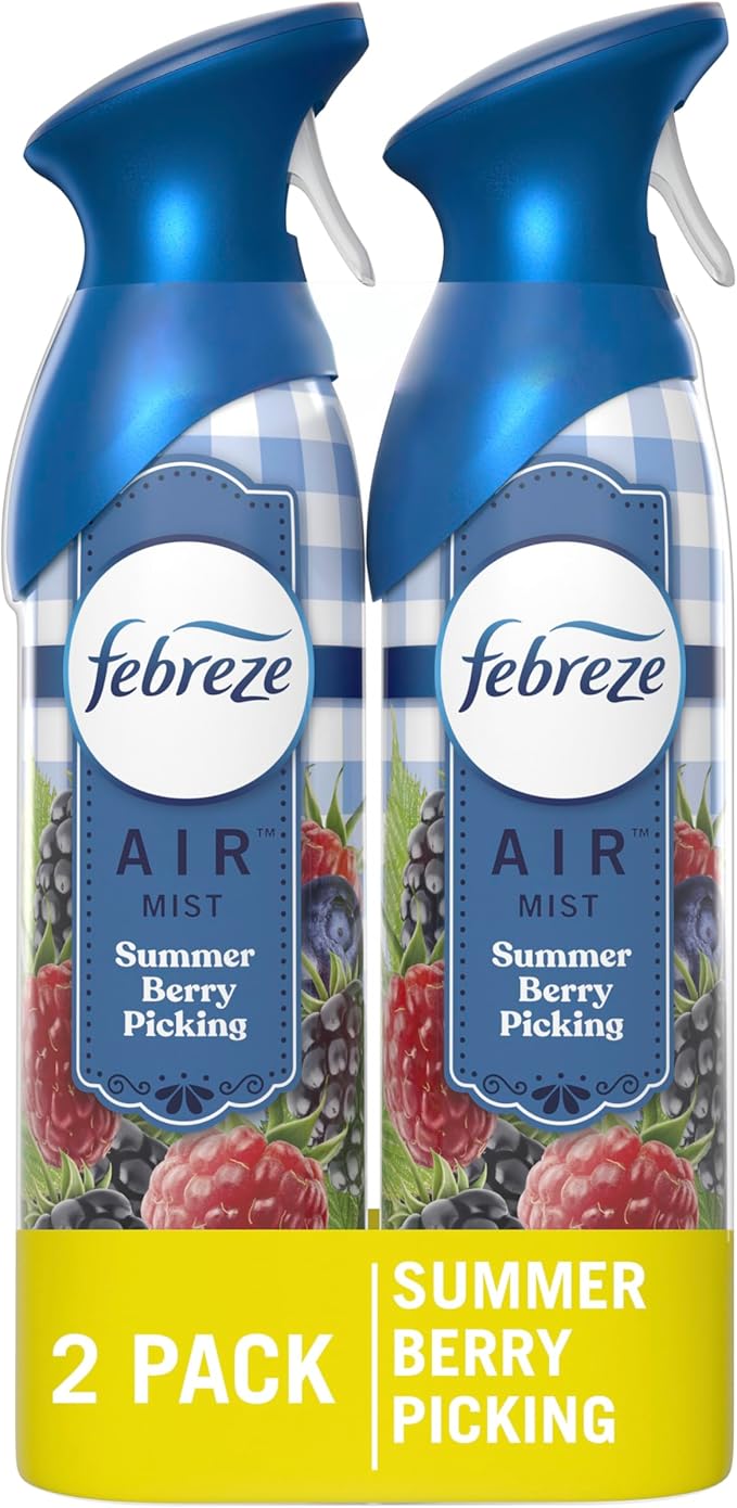 Febreze Air Mist Air Freshener Spray, Odor-Fighting Room Spray, Air Fresheners for Home and Bathroom and Kitchen, Aerosol Can, Gain Island Fresh Scent, 8.8oz, 2 Count