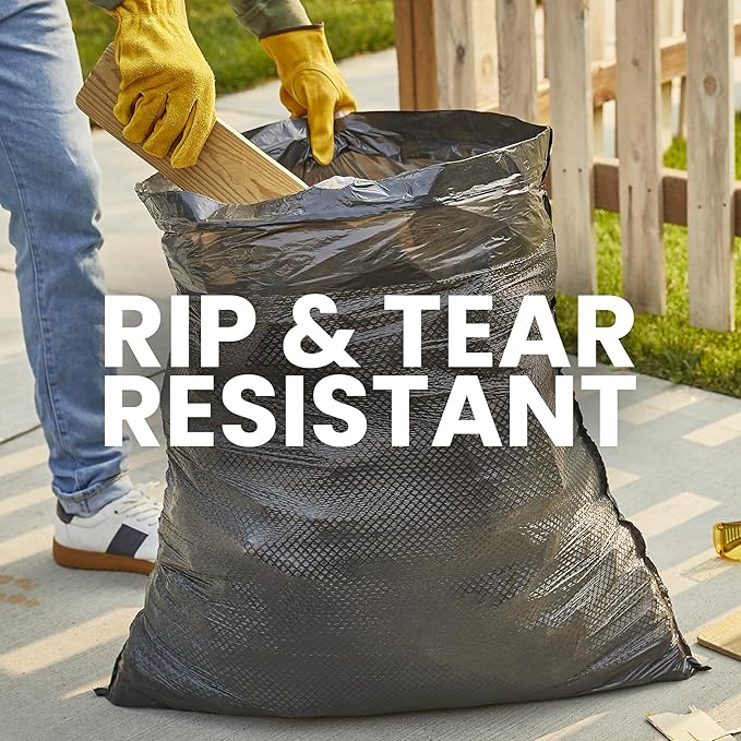 Glad Large 30 Gallon Trash Bags, Unscented Heavy Duty Garbage Bags, Forceflex with Drawstring, 50 Count