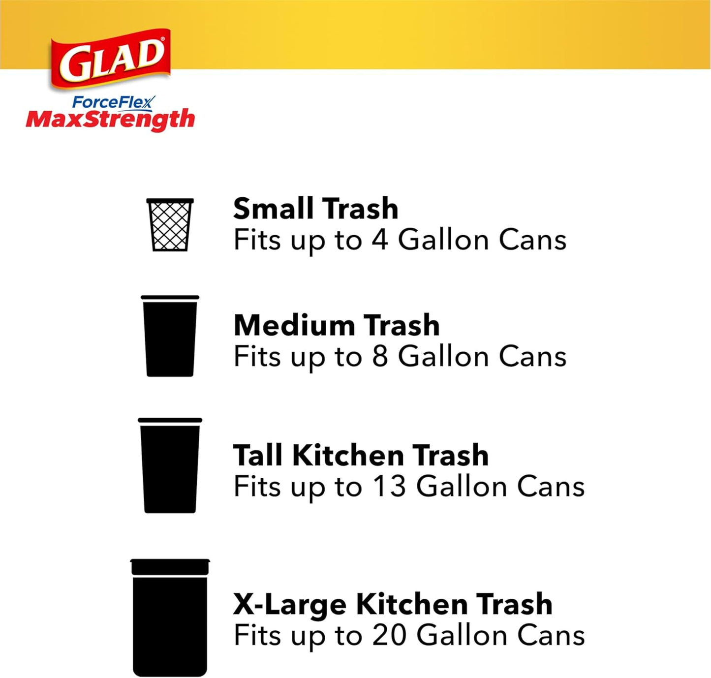 Glad Tall Kitchen Trash Bags 13 Gallon, MaxStrength Cherry Blossom Garbage Bags, Drawstring, 90 Count