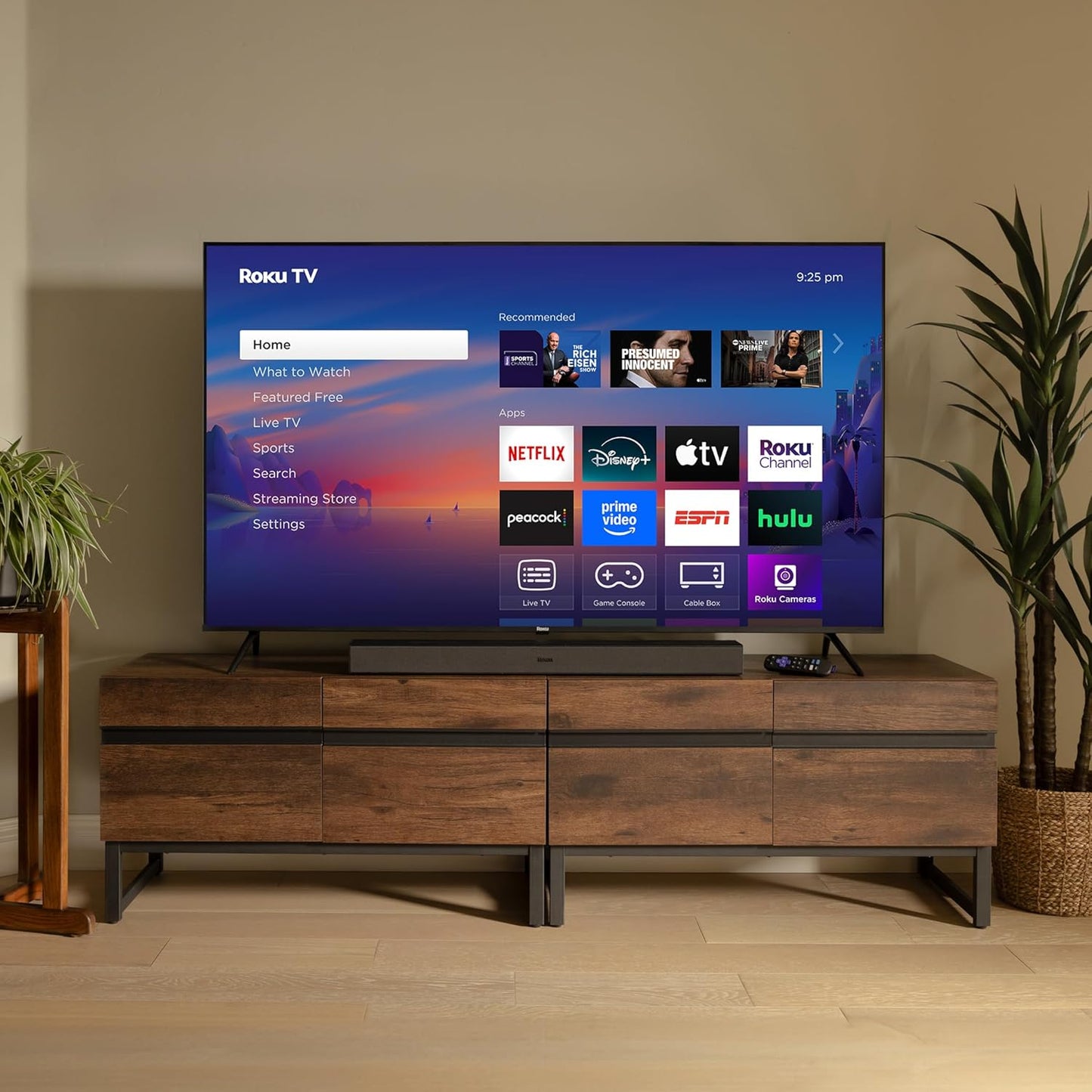 Roku Smart TV 2025 – 43-Inch Select Series, 4K HDR TV – RokuTV with Enhanced Voice Remote – Flat Screen LED Television with Wi-Fi for Streaming Live Local News, Sports, Family Entertainment