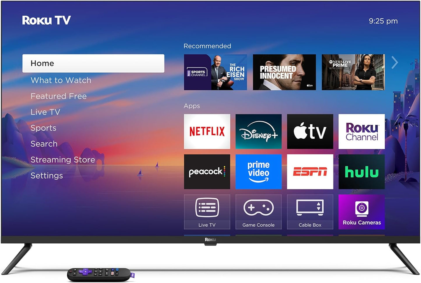 Roku Smart TV 2025 – 43-Inch Select Series, 4K HDR TV – RokuTV with Enhanced Voice Remote – Flat Screen LED Television with Wi-Fi for Streaming Live Local News, Sports, Family Entertainment