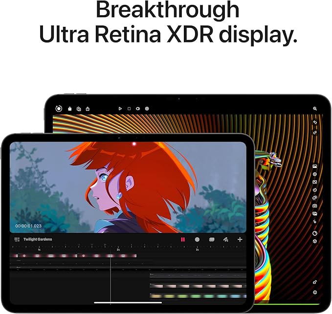 Apple iPad Pro 13-Inch (M4): Built for Apple Intelligence, Ultra Retina XDR Display, 256GB, 12MP Front/Back Camera, LiDAR Scanner, Wi-Fi 6E, Face ID, All-Day Battery Life — Space Black
