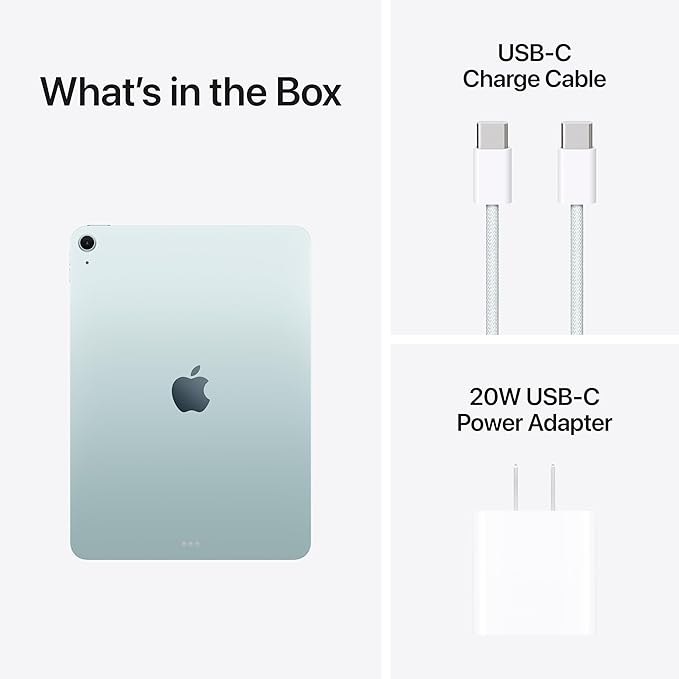 Apple iPad Air 11-inch with M3 chip Built for Apple Intelligence, Liquid Retina Display, 128GB, 12MP Front/Back Camera, Wi-Fi 6E, Touch ID, All-Day Battery Life — Blue