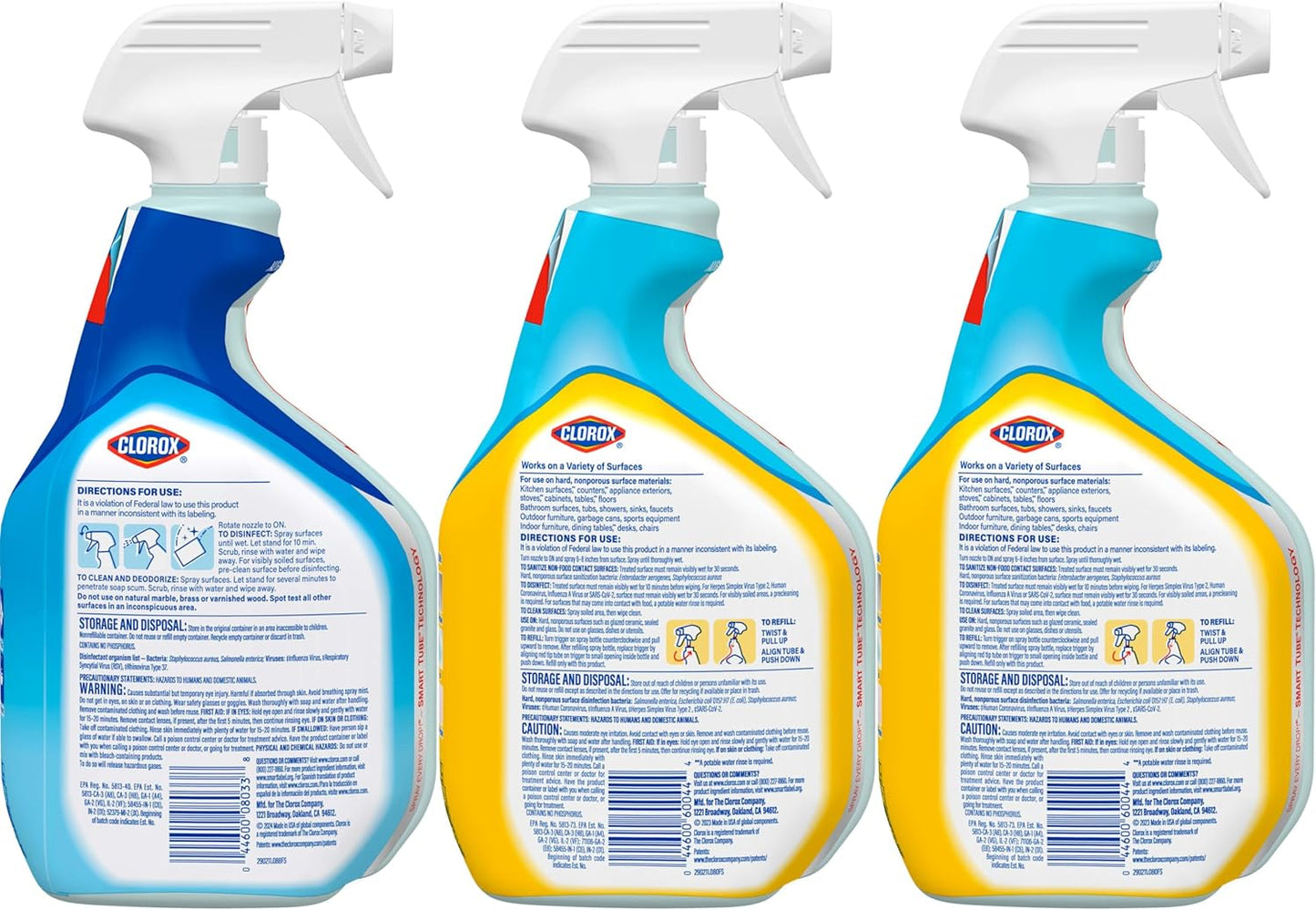 Clorox Disinfecting All-Purpose Cleaner 32 Oz and Disinfecting Bathroom Cleaner, Household Essentials, 30 Oz, Pack of 390
