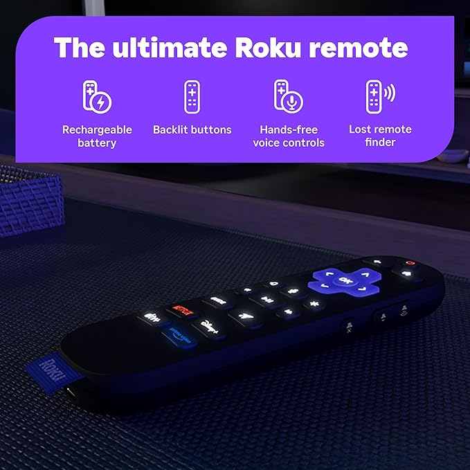 Roku Smart TV 2025 – 55-Inch Pro Series, Mini-LED TV – RokuTV with Backlit Voice Remote Pro – Flat Screen 4K QLED Television with 120Hz Refresh Rate & Dolby Vision IQ, Live News, Sports, Entertainment