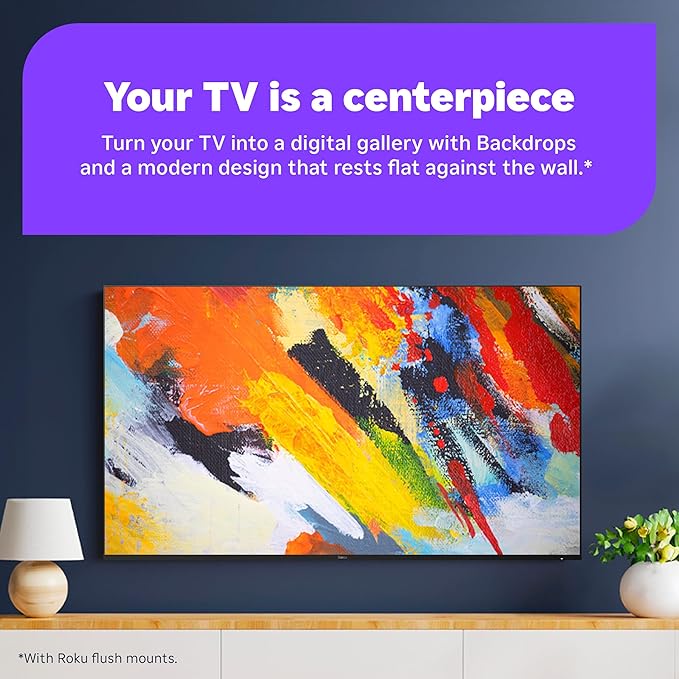 Roku Smart TV 2025 – 55-Inch Pro Series, Mini-LED TV – RokuTV with Backlit Voice Remote Pro – Flat Screen 4K QLED Television with 120Hz Refresh Rate & Dolby Vision IQ, Live News, Sports, Entertainment