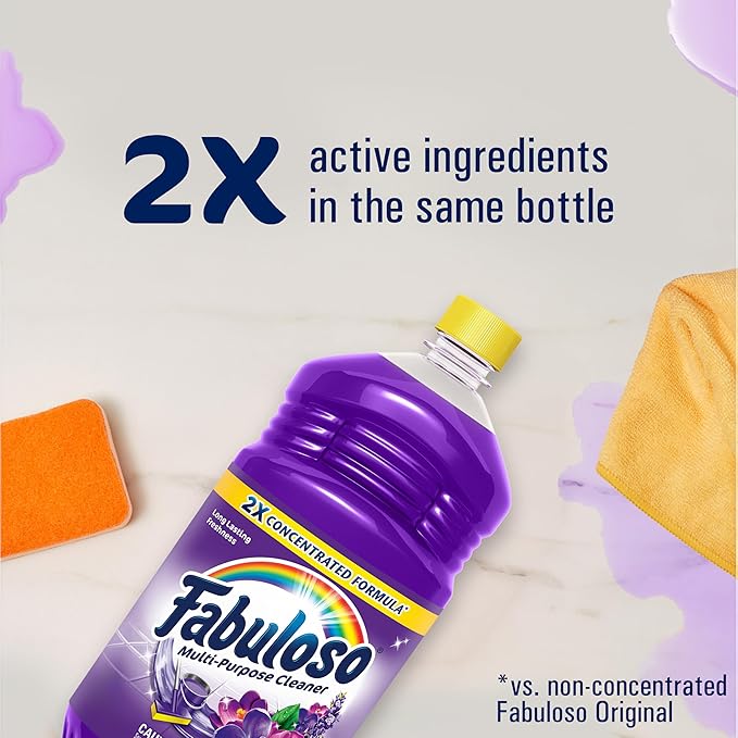 Fabuloso Multi-Purpose Cleaner & Floor Cleaner, 2X Concentrated, Lavender Scent, 56 fluid ounces