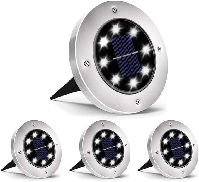 Solar Lights for Outside,8 Pack Solar Light Outdoor Waterproof, Garden Lights Landscape Lighting for Patio Pathway Lawn Driveway Walkway White