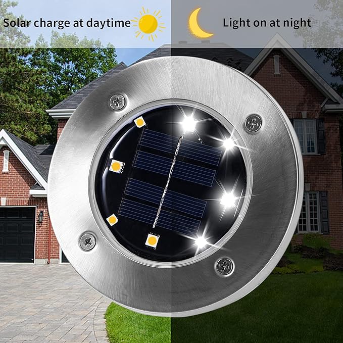 Solar Lights for Outside,8 Pack Solar Light Outdoor Waterproof, Garden Lights Landscape Lighting for Patio Pathway Lawn Driveway Walkway White