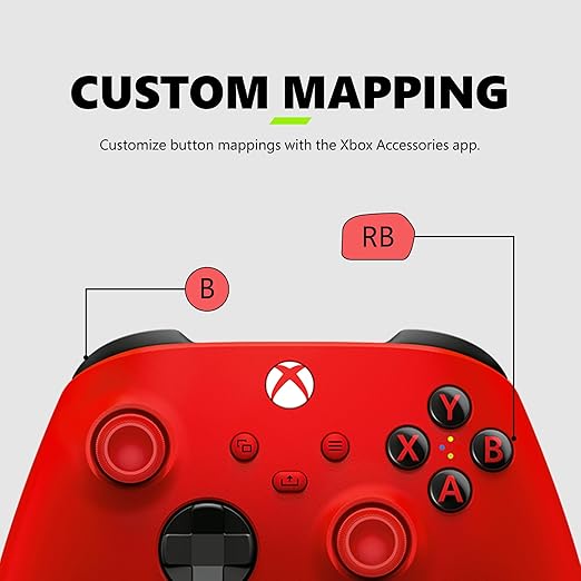 Xbox Wireless Gaming Controller (2025) – Pulse Red – Play on Xbox, Windows, Android, iOS, FireTV Sticks, Smart TVs, VR Headsets