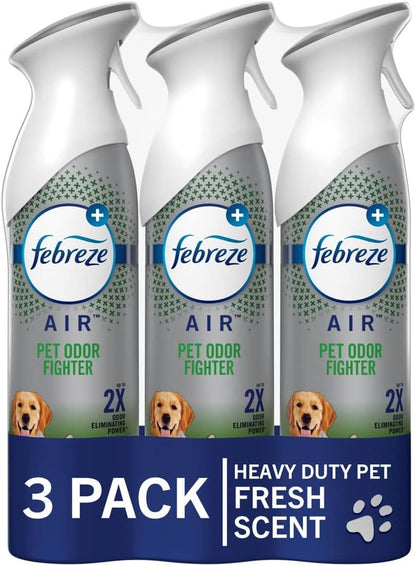 Febreze Air Mist Air Freshener Spray, Odor-Fighting Room Spray, Air Fresheners for Home and Bathroom and Kitchen, Aerosol Can, Unstopables Fresh Scent, 8.8oz, 3 Count