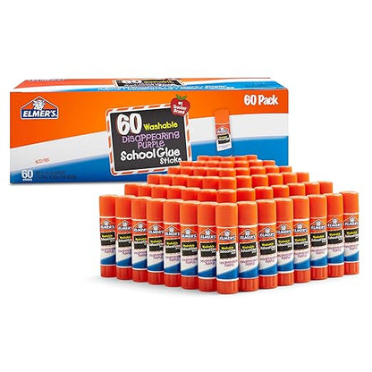 Elmer's Disappearing Purple School Glue Sticks Washable 7 Grams 30 Count
