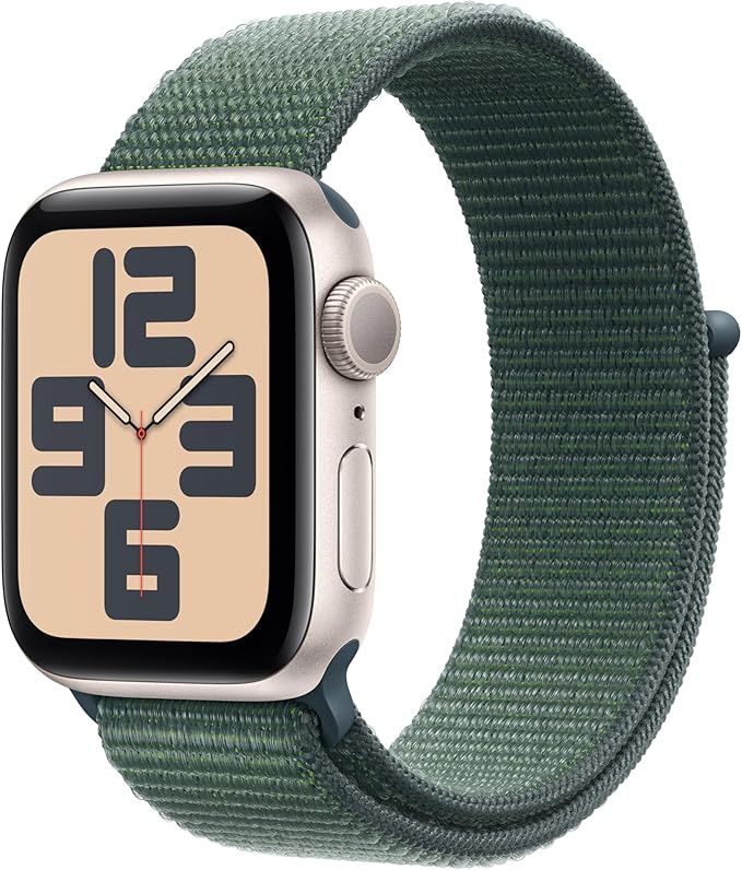 Apple Watch SE (2nd Gen) [GPS 40mm] Smartwatch with Starlight Aluminum Case with Starlight Sport Band S/M. Fitness and Sleep Trackers, Crash Detection, Heart Rate Monitor, Retina Display