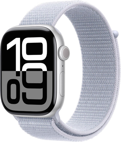 Apple Watch Series 10 [GPS + Cellular 46mm case] Smartwatch with Jet Black Aluminium Case with Black Sport Band - M/L. Fitness Tracker, ECG App, Always-On Retina Display, Water Resistant