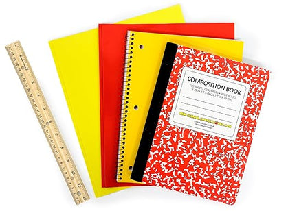 Back to School Supply Box - Grades K-5 Back to School Supplies - 32 Piece Kit with Handled Box