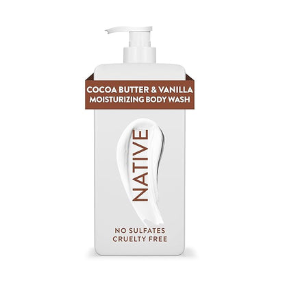Native Moisturizing Body Wash Contains Naturally Derived Ingredients | For Women & Men, Sulfate, Paraben, & Dye Free Leaving Skin Soft and Hydrated | Shea Butter & Almond 18 oz