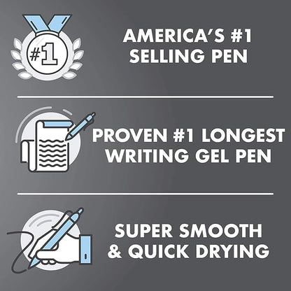 G2 Pens 1.0 mm - Bold Point, Refillable & Retractable Ballpoint Pens, Pack of 10; 5 Black & 5 Blue