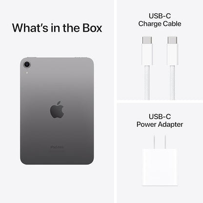Apple iPad mini (A17 Pro): Apple Intelligence, 8.3-inch Liquid Retina Display, 128GB, Wi-Fi 6E, 12MP Front/12MP Back Camera, Touch ID, All-Day Battery Life — Space Gray