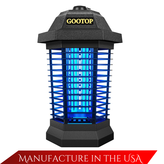 Bug Zapper Outdoor, Mosquito Zapper, Electric Fly Zapper, Mosquito Killer, Fly Traps, 3 Prong Plug, Flying Insects Zapper Indoor Outdoor 90-130V, 4200V, ABS Plastic Outer (Black)
