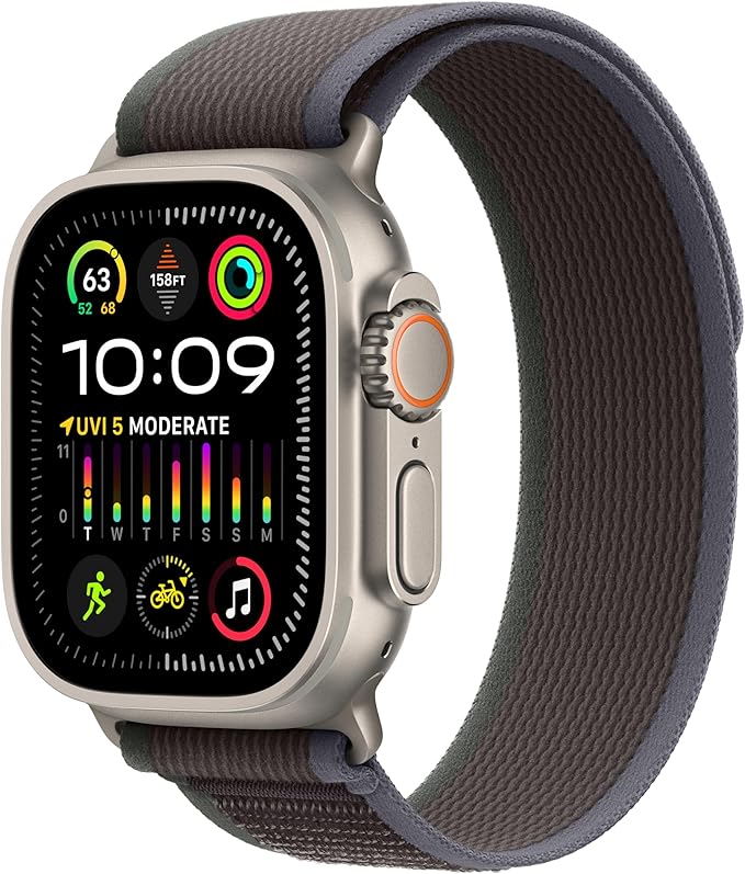Apple Watch Ultra 2 [GPS + Cellular 49mm] Smartwatch with Rugged Titanium Case & Olive Alpine Loop Small. Fitness Tracker, Precision GPS, Action Button, Extra-Long Battery Life