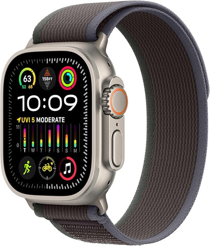 Apple Watch Ultra 2 [GPS + Cellular 49mm] Smartwatch with Rugged Titanium Case & Olive Alpine Loop Small. Fitness Tracker, Precision GPS, Action Button, Extra-Long Battery Life