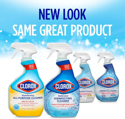 Clorox Disinfecting All-Purpose Cleaner 32 Oz and Disinfecting Bathroom Cleaner, Household Essentials, 30 Oz, Pack of 390