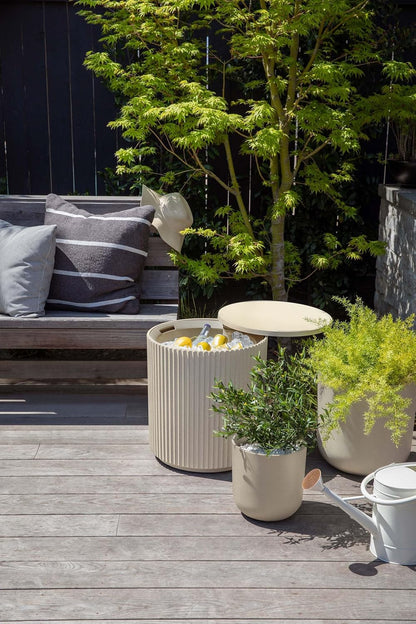 Chill Side Table - 2 in 1 - Designed for use as Outdoor Side Table, Patio Decor and Ice Chest