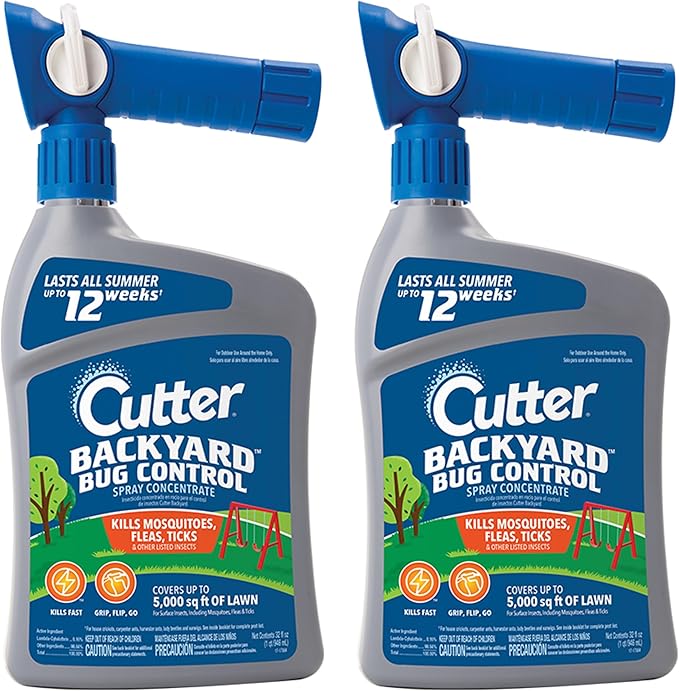 Cutter Backyard Bug Control Spray Concentrate, Mosquito Repellent, Kills Mosquitoes, Fleas & Listed Ants, 32 fl Ounce