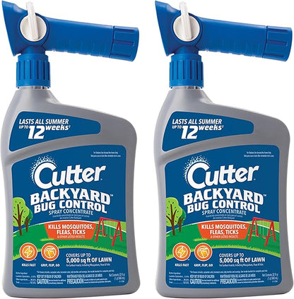 Cutter Backyard Bug Control Spray Concentrate, Mosquito Repellent, Kills Mosquitoes, Fleas & Listed Ants, 32 fl Ounce