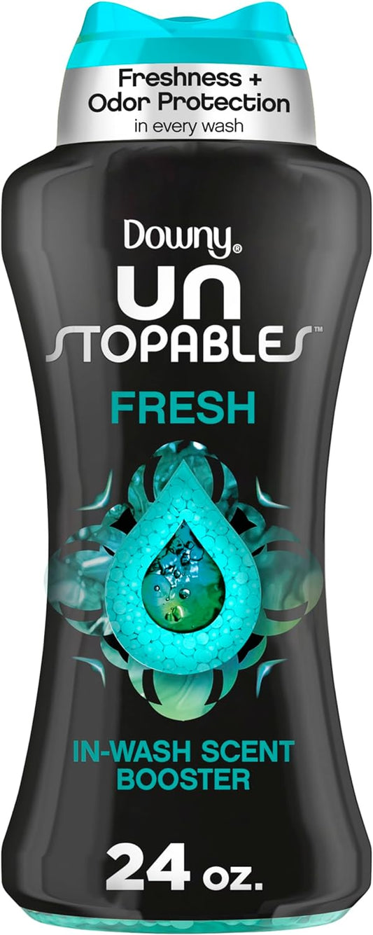 Downy Unstopables In Wash Scent Booster Beads, Fresh Scent, 24 oz, Laundry Beads for Odor Protection