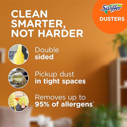 Swiffer Duster Heavy Duty 3 ft Extendable Handle Starter Kit with 3 Refills