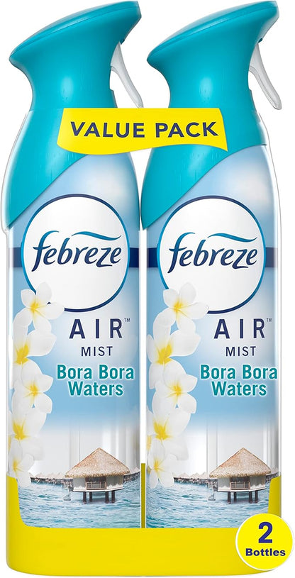 Febreze Air Mist Air Freshener Spray, Odor-Fighting Room Spray, Air Fresheners for Home and Bathroom and Kitchen, Aerosol Can, Gain Island Fresh Scent, 8.8oz, 2 Count