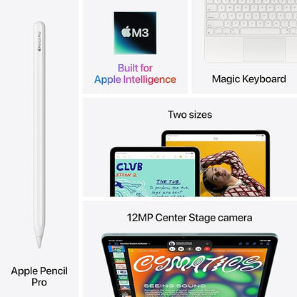 Apple iPad Air 11-inch with M3 chip Built for Apple Intelligence, Liquid Retina Display, 128GB, 12MP Front/Back Camera, Wi-Fi 6E, Touch ID, All-Day Battery Life — Blue