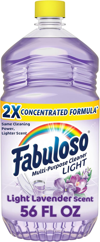 Fabuloso Multi-Purpose Cleaner & Floor Cleaner, 2X Concentrated, Lavender Scent, 56 fluid ounces