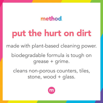 Method All-Purpose Cleaner Spray, Lime + Sea Salt, Plant-Based and Biodegradable Formula Perfect for Most Counters, Tiles, Stone, and More, 28 oz Spray Bottles, (Pack of 1)